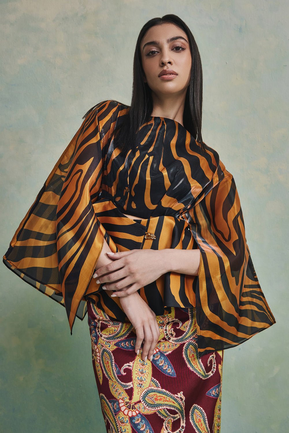 Zebra Luxe Flared Top - Zabella