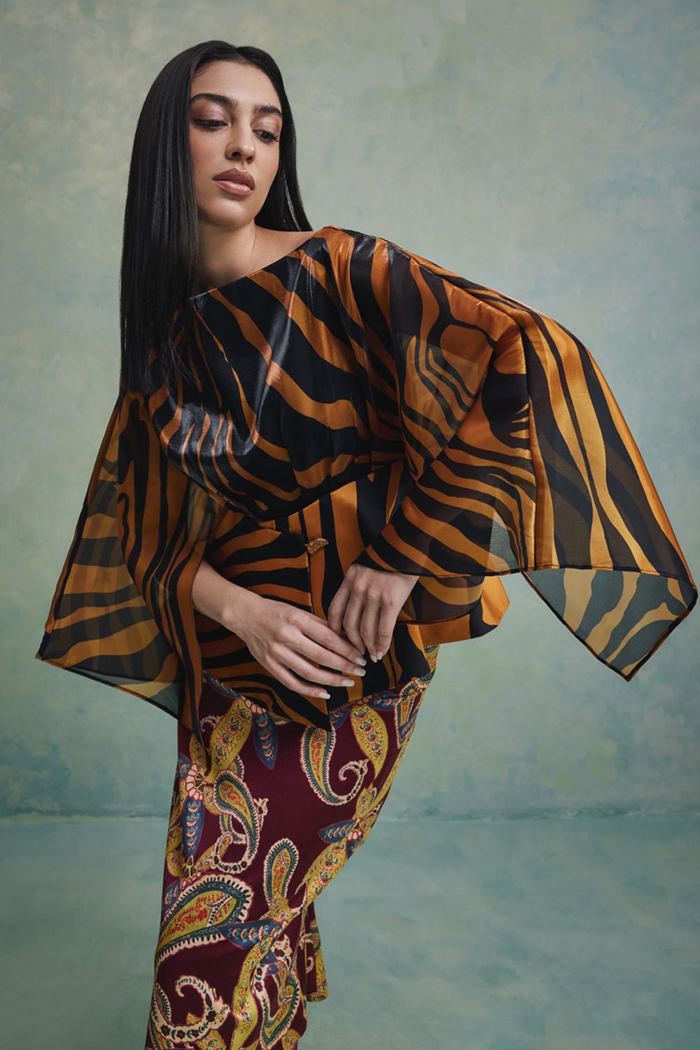 Zebra Luxe Flared Top - Zabella