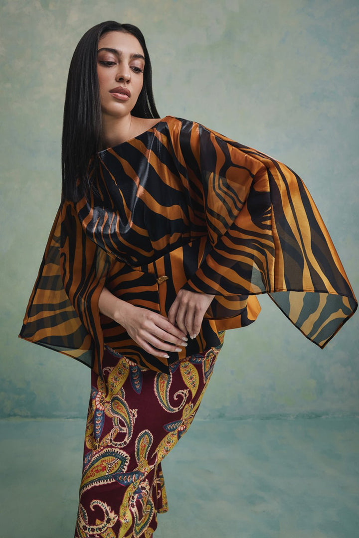 Zebra Luxe Flared Top - Zabella