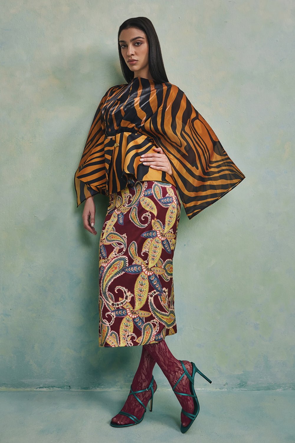 Zebra Luxe Flared Top - Zabella