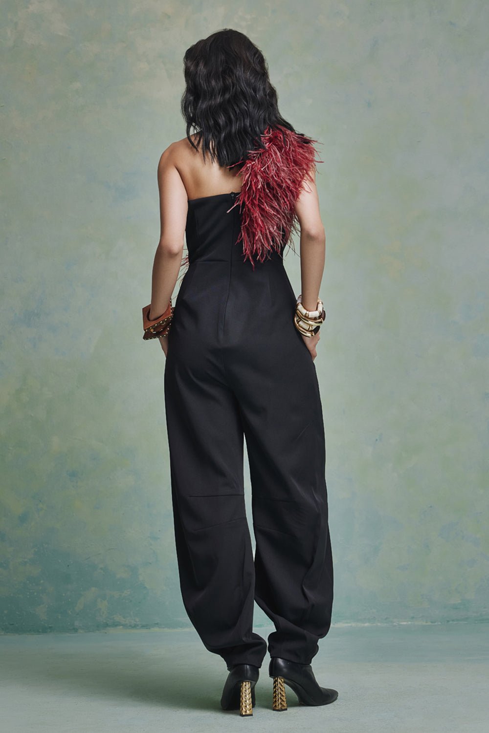 Zia Feather Jumpsuit - Zabella