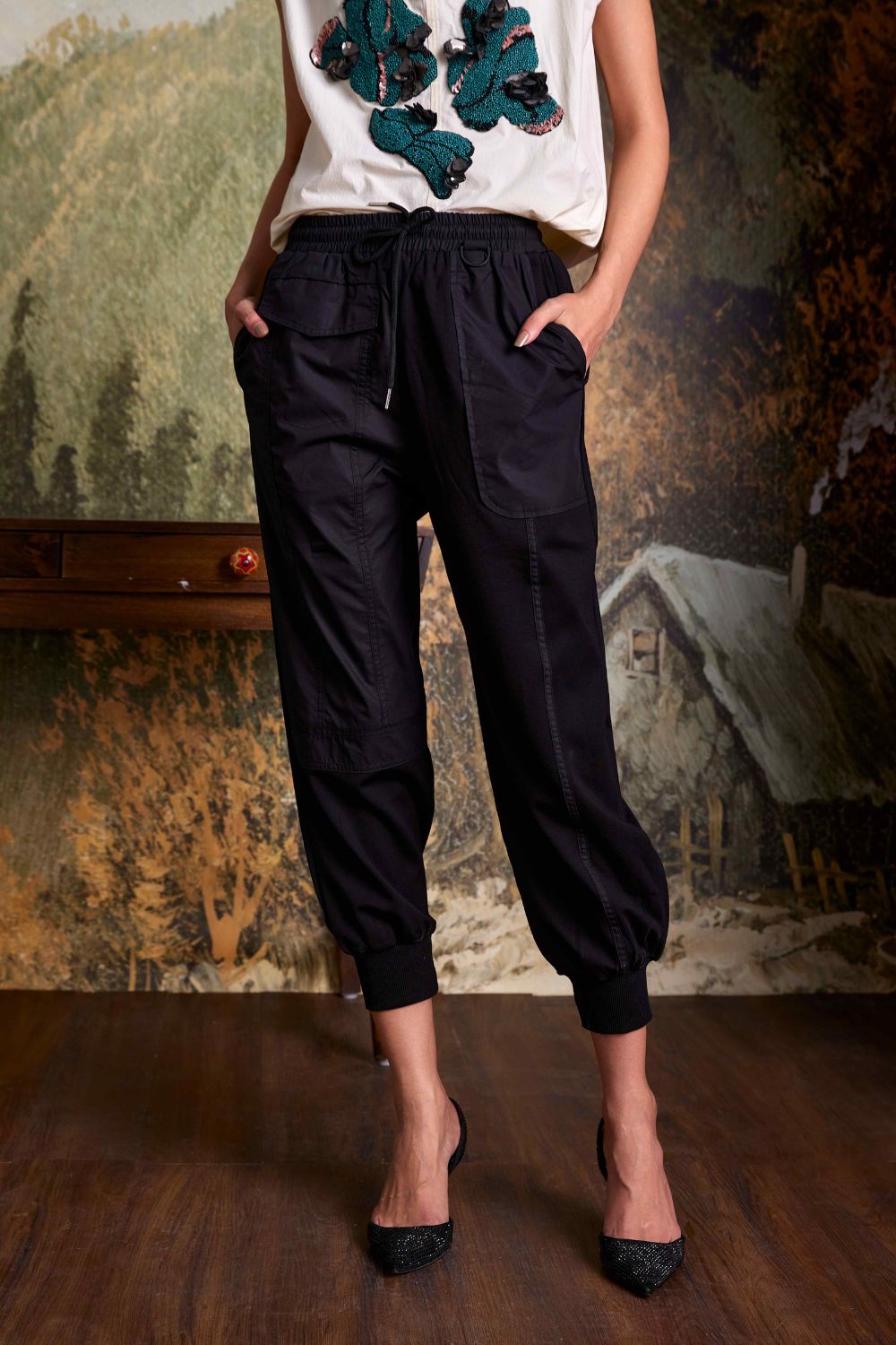 Black Track Pants - Zabella