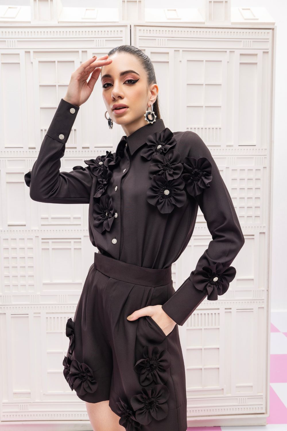 Ivy Noir Co-ord Set - Zabella